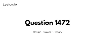 Leetcode 1472 Design Browser History Linked List