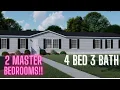 This Mobile Home Has Two Master Bedrooms 4 Bed 3 Bath Admiral Roddy Mobile Home Tour