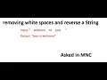 Write a Stream API Program to remove white spaces and reverse a String in Java Java8 Stream API