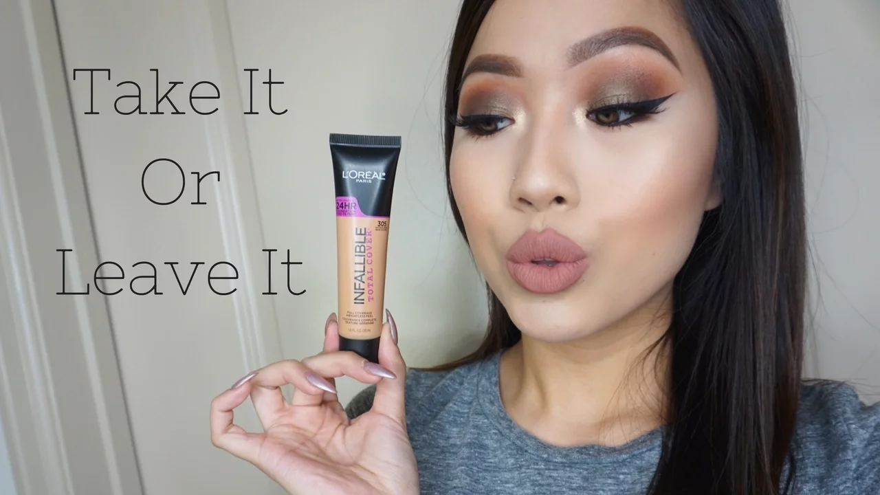 NEW L'OREAL INFALLIBLE TOTAL COVER FOUNDATION FIRST IMPRESSIONS REVIEW + DEMO. 