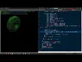 Donut-shaped C code that generates a 3D spinning donut