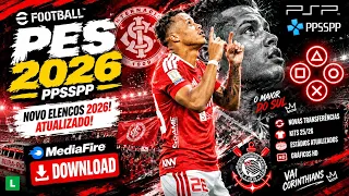 EFOOTBALL PES 2026 PPSSPP ATUALIZADO COM BRASILEIRÃO E EUROPEU DOWNLOAD MEDIAFIRE LINK DIRETO