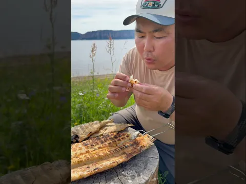 Freshly caught pike🎣 grilled😋 / Свежевыловленная щука🎣 на гриле😋 #pandasakha #food #fishing