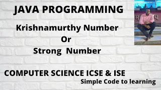 Krishnamurthy Number in java Strong Number in java using BlueJ Hindi