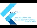 Tutorial - Load Local HTML to Flutter Webviews Call Javascript from Flutter