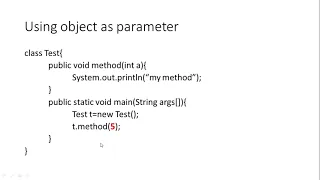 Object Oriented Programming in Java Using object as parameter and Returning object