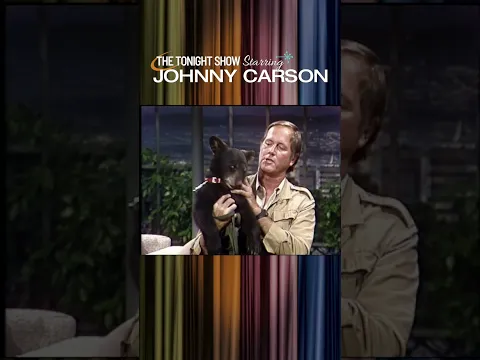 Jim Fowler’s Bear Has a Drink With Ed on Carson Tonight Show