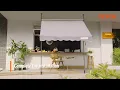 VEVOR Manual Retractable Patio Awning Adjustable Sunshade Shelter for Backyard Garden Balcony