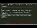 002 Bash vs Shell vs Command Line vs Terminal