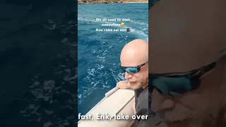 Her first time steering a dinghy😇🌊