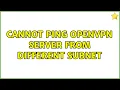 Cannot ping OpenVPN server from different subnet