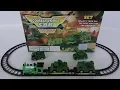 Military Train ของเล่นรถไฟบรรทุกรถถังพร้อมราง
