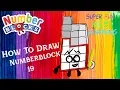 How To Draw Numberblocks 19 Numberblocks Drawings Numberblocks Coloring Pages
