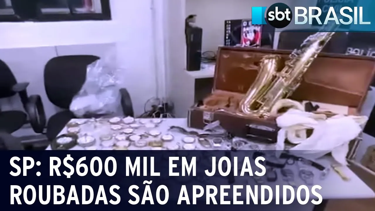Polícia apreende R$600 mil em joias roubadas em São Paulo | SBT Brasil (01/07/23)