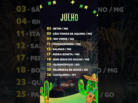 Alô, pessoal! Confiram nossa agenda de shows de Julho!