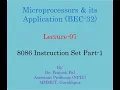 Microprocessors Lecture-07 8086 Microprocessor Instruction Set Part-1