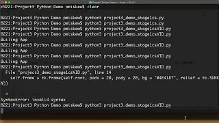 Python tkinter Project Basic - Stage 1 Class Structure