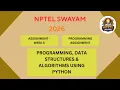 NPTEL Programming Data Structure and algorithms using Python Programming ASSIGNMENT 5 Week5 JAN 2026