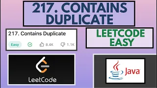 Leetcode 217 Contains Duplicate Easy Java Solution
