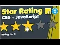 CSS JavaScript Star Rating Tutorial JavaScript Rating System HTML Radio Checkbox