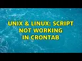 Unix Linux script not working in crontab 2 Solutions
