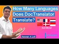How Many Languages Does DocTranslator Translate