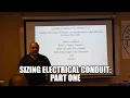 Sizing Conduit per the National Electrical Code - Part 1