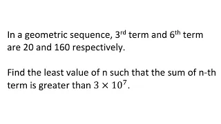 Geometric Sequences Random Exercise 1