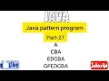 Java pattern program part 27 Easy Learning Genius