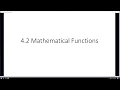4 2 Mathematical Functions