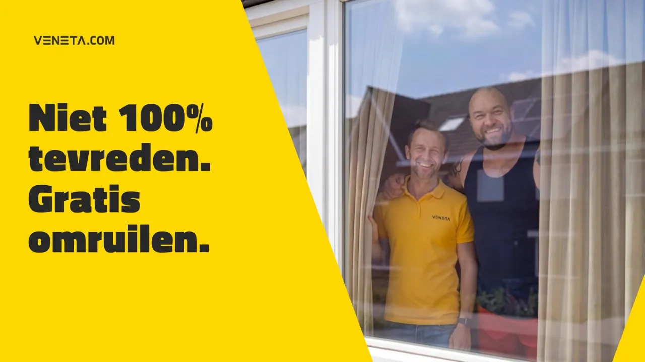 Veneta — Veneta - Gratis omruilen van raamdecoratie (YouTube video ad)