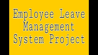 Employee Leave Management System project on Python Django