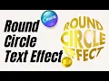 Round Circle Sphere Text Effect - Warp Text In Canva Tutorial Gold Typography Art