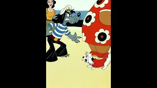 Волк орёт на собаку и здесь приходит женщина Cartoon Animation нупогоди волк женщина 