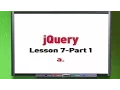 jQuery - Lesson 7