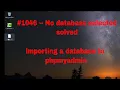 how upload a database to phpmyadmin -