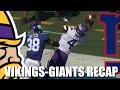 VIKINGS-GIANTS RECAP Winners Losers