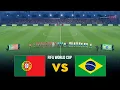 PORTUGAL vs BRAZIL - FIFA World Cup Semi Final | Full Match All Goals | Simulation PES