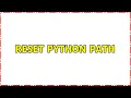 Ubuntu Reset python path