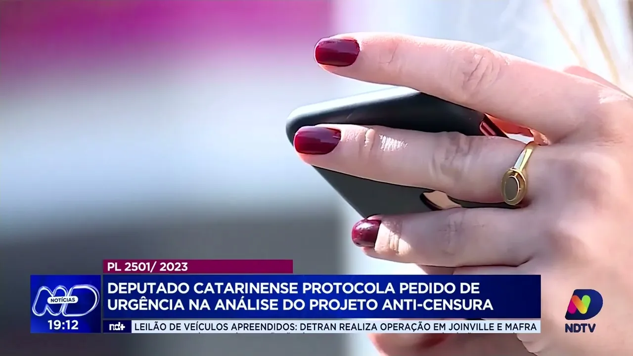 Deputado catarinense propõe urgência na análise do Projeto Anti-Censura