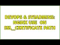 DevOps SysAdmins nginx use server - name on ssl