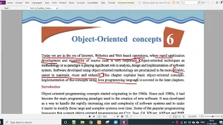 Class Chapter 6 Object Oriented Concepts GSEB HSC English medium Computer subject