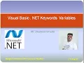 Visual Basic NET Keywords Variables