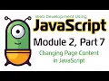 JavaScript Fall 2024 Module 2-7 Changing Page Content Using JavaScript