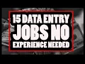 15 Data Entry Jobs No Experience Needed