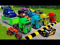 Download Lagu Flatbed Truck McQueen | Transportation with Truck - Pothole vs Car #6 | BeamNG.Drive Gameplay