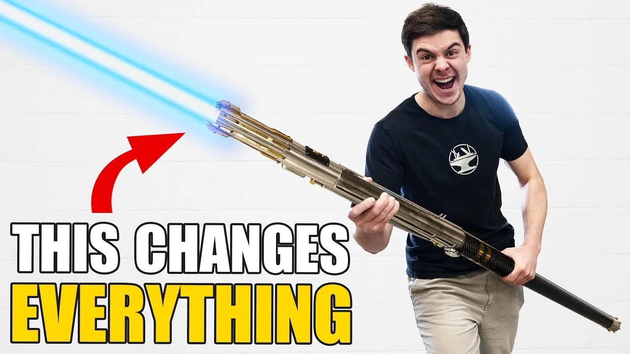 We BUILT a 4000° Lightsaber Staff (IT'S CORDLESS!)