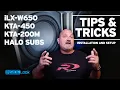 Install and Setup Tips and Tricks iLX-W650 KTA-450 KTA-200M Halo Subs