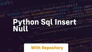 python sql insert null