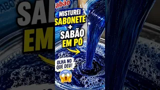 Misturei Sabonete com Sabão em Pó e Olha no Que Deu! 😱 #shorts #sabãolíquido